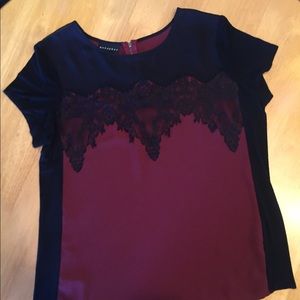 Burgundy & Black Metaphor large top